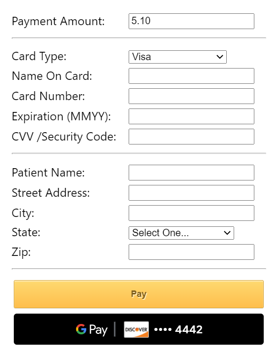 Payment page description